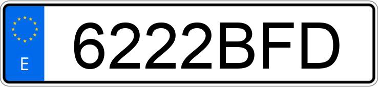 Die Registrierungsnummer 6222BFD hat FORD EXPLORER