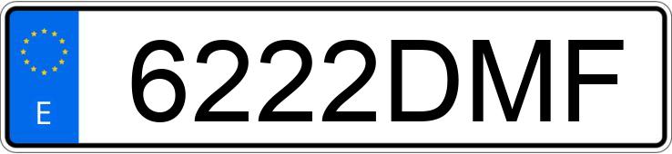 Numer rejestracyjny 6222DMF posiada PEUGEOT 307