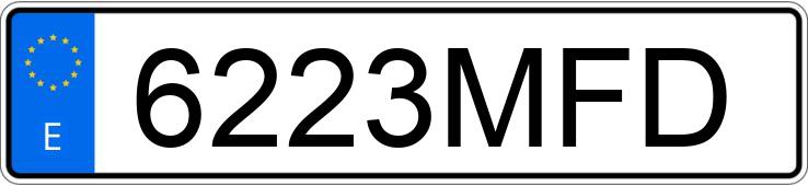 Numer rejestracyjny 6223MFD posiada MAZDA MAZDA2