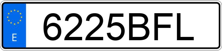 Numer rejestracyjny 6225BFL posiada PEUGEOT EXPERT