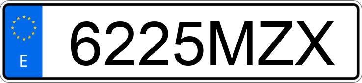 Numer rejestracyjny 6225MZX posiada TOYOTA COROLLA