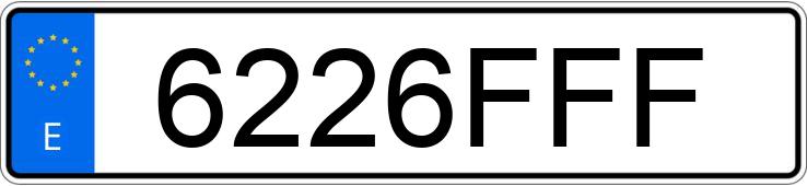 Numer rejestracyjny 6226FFF posiada CITROEN BERLINGO