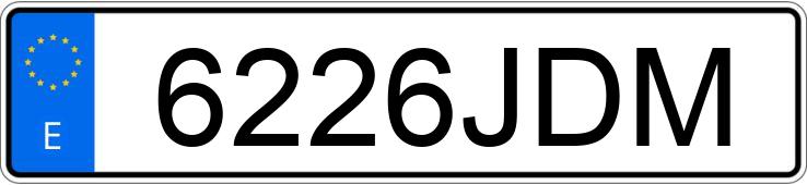 Numer rejestracyjny 6226JDM posiada SEAT IBIZA