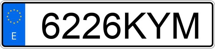 Numer rejestracyjny 6226KYM posiada VOLKSWAGEN GOLF