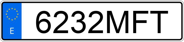 Numer rejestracyjny 6232MFT posiada MAZDA MAZDA6