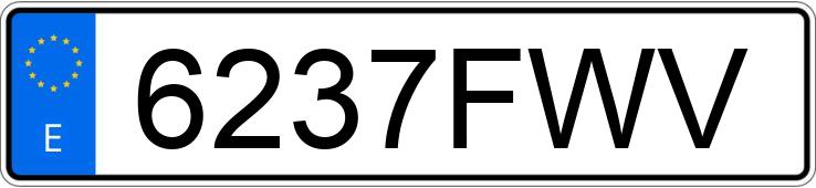 Numer rejestracyjny 6237FWV posiada FIAT PUNTO