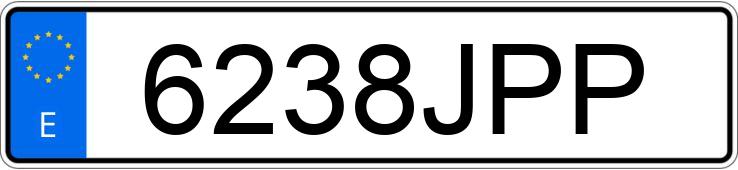 Numer rejestracyjny 6238JPP posiada TOYOTA AURIS