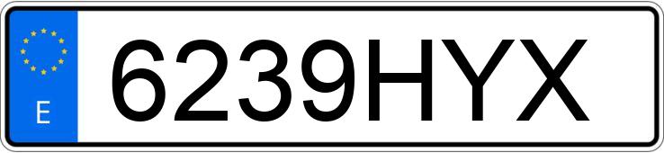 Numer rejestracyjny 6239HYX posiada CITROEN C4 PICASSO 5PZ