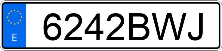 Numer rejestracyjny 6242BWJ posiada SEAT IBIZA