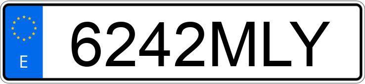 Numer rejestracyjny 6242MLY posiada TESLA MODEL Y