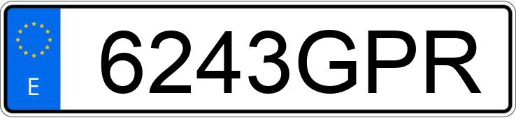 Numer rejestracyjny 6243GPR posiada RENAULT CLIO