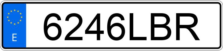 Numer rejestracyjny 6246LBR posiada VOLKSWAGEN GOLF