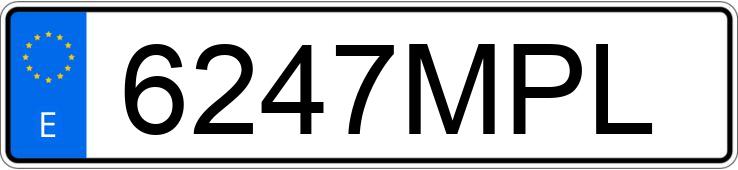 Numer rejestracyjny 6247MPL posiada SEAT IBIZA