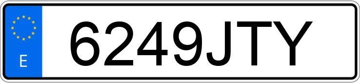 Numer rejestracyjny 6249JTY posiada HONDA HR-V