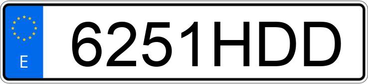 Numer rejestracyjny 6251HDD posiada SEAT IBIZA