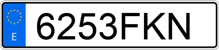 Numer rejestracyjny 6253FKN posiada MERCEDES E (211)