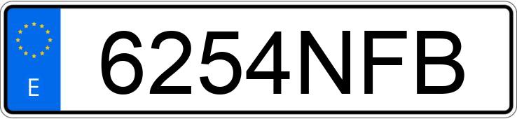 Numer rejestracyjny 6254NFB posiada AUDI RS3 SPORTBACK