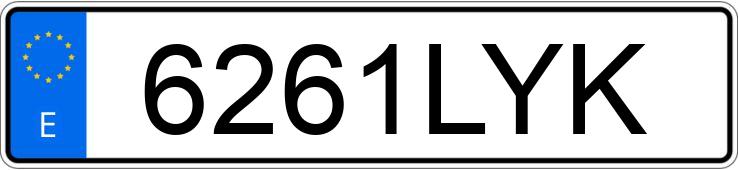 Numer rejestracyjny 6261LYK posiada FIAT 500X