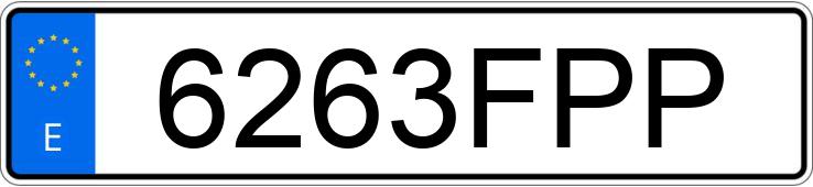 Numer rejestracyjny 6263FPP posiada SKODA FABIA