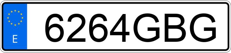 Numer rejestracyjny 6264GBG posiada BMW SERIE 3