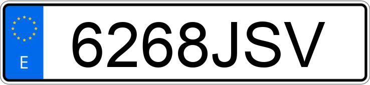 Numer rejestracyjny 6268JSV posiada VOLKSWAGEN GOLF