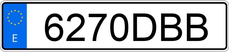 Registreringsnumret 6270DBB har RENAULT KANGOO