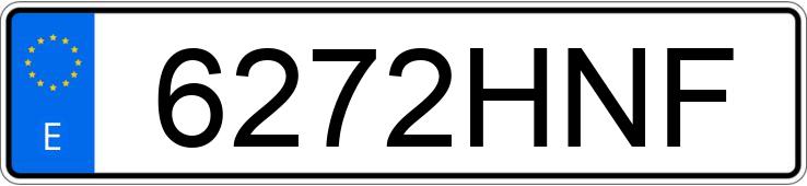 Numer rejestracyjny 6272HNF posiada VOLKSWAGEN GOLF