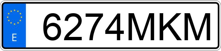 Numer rejestracyjny 6274MKM posiada MG ZS