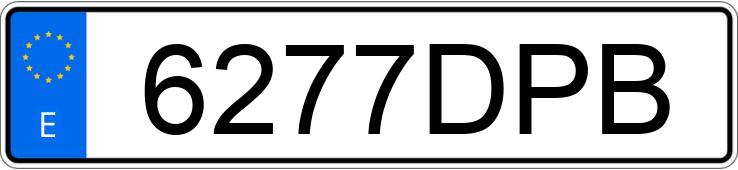 Numer rejestracyjny 6277DPB posiada FIAT DOBLO