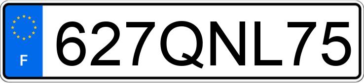 Numer rejestracyjny 627QNL75 posiada  