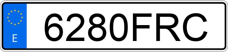 Numer rejestracyjny 6280FRC posiada FORD FOCUS