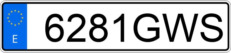 Numer rejestracyjny 6281GWS posiada SKODA OCTAVIA