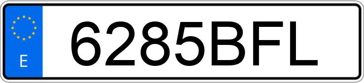 Numer rejestracyjny 6285BFL posiada TOYOTA COROLLA