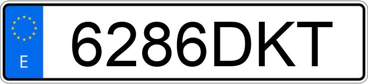 Numer rejestracyjny 6286DKT posiada VOLKSWAGEN GOLF