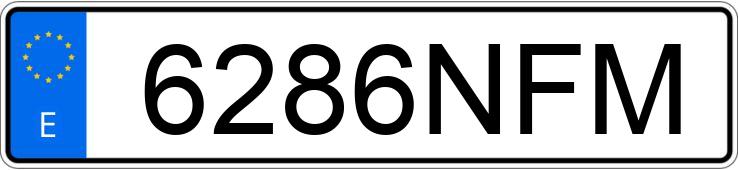 Numer rejestracyjny 6286NFM posiada SEAT IBIZA