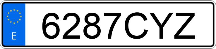 Numer rejestracyjny 6287CYZ posiada RENAULT SCENIC