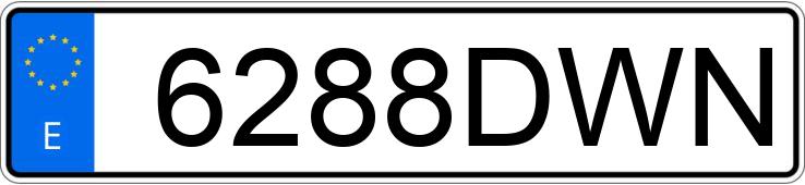 Numer rejestracyjny 6288DWN posiada BMW SERIE 3