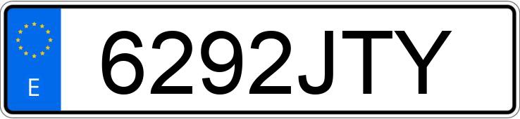 Numer rejestracyjny 6292JTY posiada PORSCHE PANAMERA