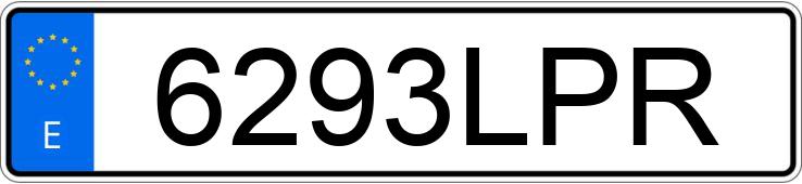 Numer rejestracyjny 6293LPR posiada VOLKSWAGEN GOLF