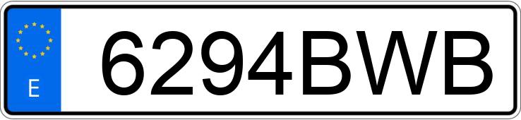 Numer rejestracyjny 6294BWB posiada MERCEDES E (211)