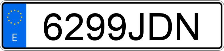 Numer rejestracyjny 6299JDN posiada FORD FOCUS