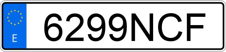 Numer rejestracyjny 6299NCF posiada CITROEN C4