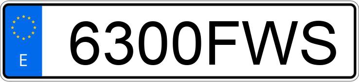 Registreringsnumret 6300FWS har JEEP WRANGLER