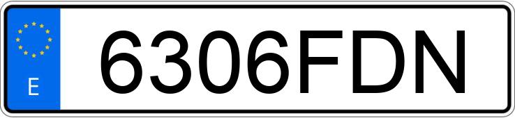 Numer rejestracyjny 6306FDN posiada PEUGEOT 307