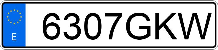 Numer rejestracyjny 6307GKW posiada VOLKSWAGEN POLO