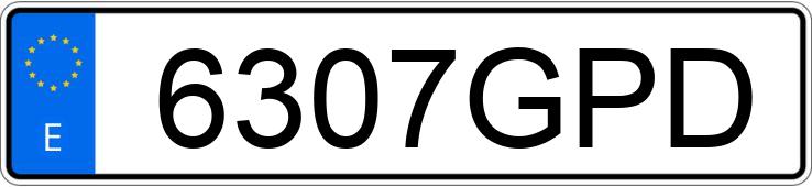 Numer rejestracyjny 6307GPD posiada AUDI A4