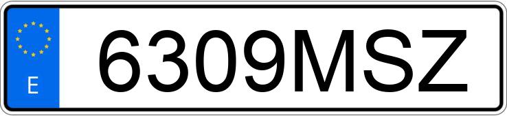 Numer rejestracyjny 6309MSZ posiada BETA RR