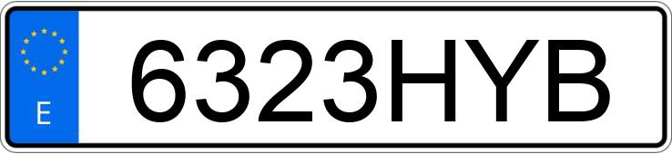 Numer rejestracyjny 6323HYB posiada AUDI A5 SPORTBACK