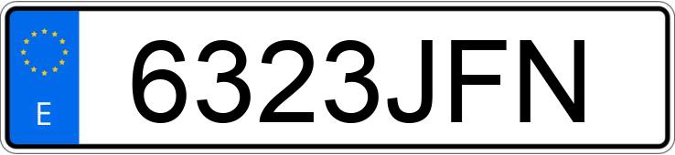 Numer rejestracyjny 6323JFN posiada BMW SERIE 1