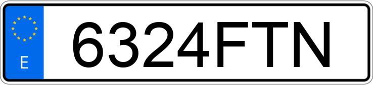 Numer rejestracyjny 6324FTN posiada FORD FOCUS